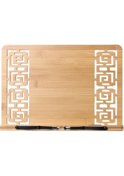 Bambu Hollow Ayarlanabilir Okuma Kitap Tutucu Tepsi Sayfa Kağıt Klipler Katlanabilir Tablet Yemek Kitabı Taşınabilir Sturdy Booktar | Bookends (Yurt Dışından)