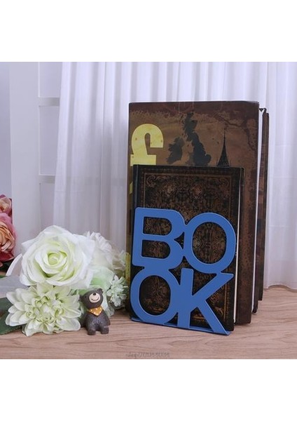 Alfabe Şekilli Metal Bookends Demir Destek Tutucu Masası Kitaplar Için Standları (Yurt Dışından) modelleri