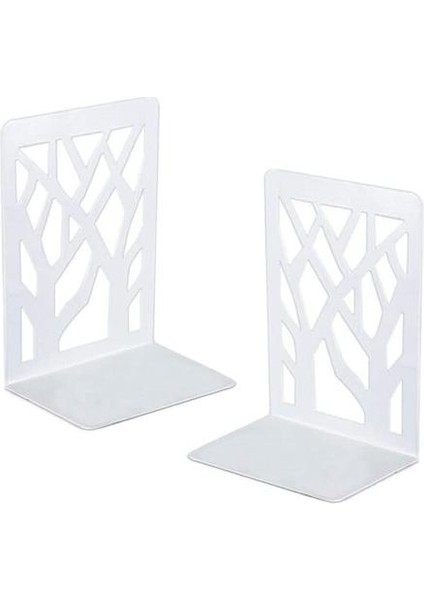 1 Çift Metal Moda Ağacı Şekli Bookends Ağır Kaymaz Kitap Tutucu Ofis Okul Kütüphanesi Rafları ve Danışma Için Tutucu | Bookends (Yurt Dışından)