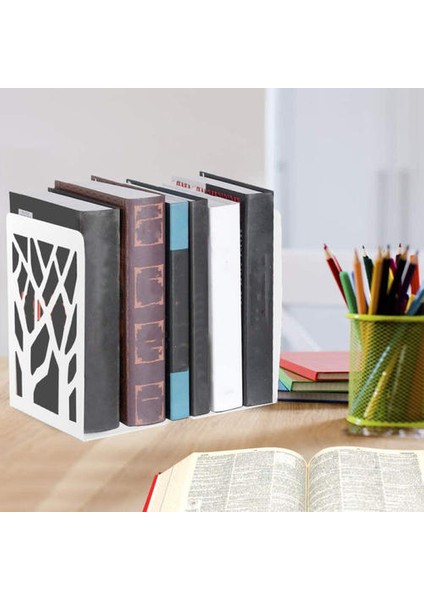 1 Çift Metal Moda Ağacı Şekli Bookends Ağır Kaymaz Kitap Tutucu Ofis Okul Kütüphanesi Rafları ve Danışma Için Tutucu | Bookends (Yurt Dışından)