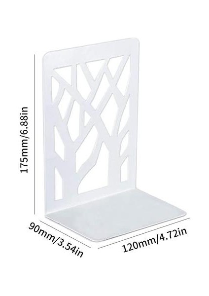 1 Çift Metal Moda Ağacı Şekli Bookends Ağır Kaymaz Kitap Tutucu Ofis Okul Kütüphanesi Rafları ve Danışma Için Tutucu | Bookends (Yurt Dışından)