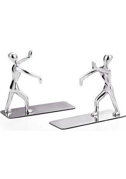 Kitap Standı 2 Adet Güzel Kung Fu Heykelcik El Itme Ofis Bookends Masası Organizatör Tutucu Ev Raf | Bookendends (Yurt Dışından)