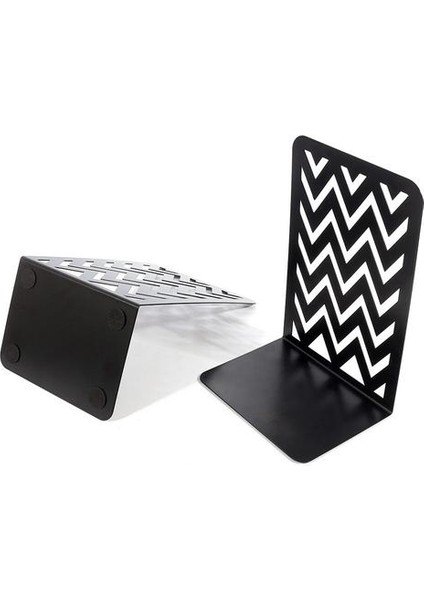 2 Adet Siyah Paslanmaz Çelik Bookend Kitap Dergisi Pratik Kırtasiye Öğrenciler Için Ev Ofis Organizatör Hediye Destek Standı | Bookends (Yurt Dışından)