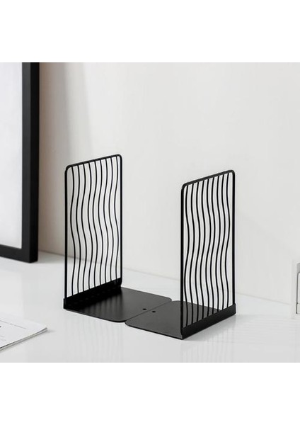 1 Çift Bookends Kitap Standı Destek Masaüstü Ofis Dergisi Organizatör Raf Raf Tutucu | Bookends (Yurt Dışından)