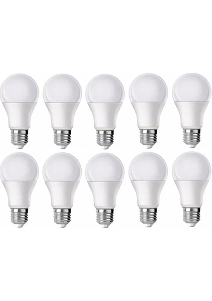 Full Reyon 10 Adet 10 Watt Enerji Tasarruflu Beyaz Işık LED Ampul