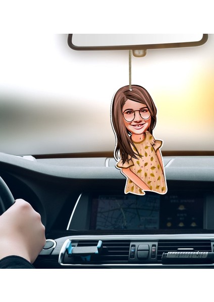 Kişiye Özel Kız Çocuk Karikatürlü Ahşap Araba Dikiz Ayna Süsü-8 fiyatları