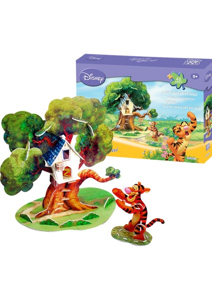 Cubic Fun 3D 46 Parça 3 Boyutlu Puzzle Tigger In Ağaç Evi