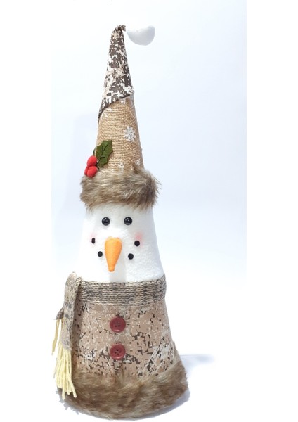 Funworld Yılbaşı Yeni Yıl Süsü Çam Ağacı Süs Kardan Adam Tepelik Dekor 45 cm