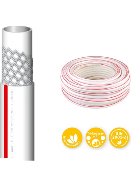 Lilie Native 10-15MM Karavan Su Tesisatı Sıcak Su Hortumu - 1mt