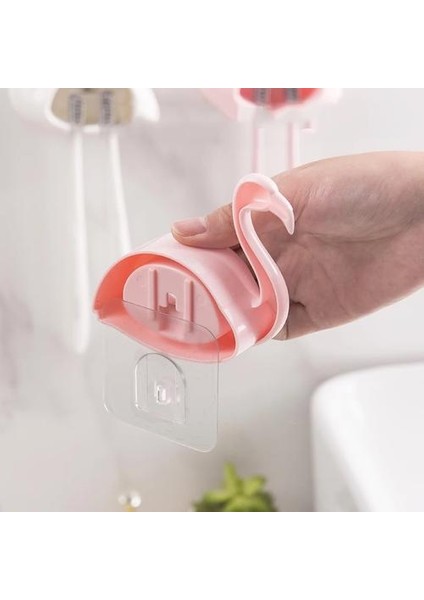 Pembe Diş Fırçası Tutucu Yapıştırıcı Duvara Monte Diş Fırçası Organizatör Elektrikli Diş Fırçası Raf Tutucu Banyo Aksesuarı (Yurt Dışından)