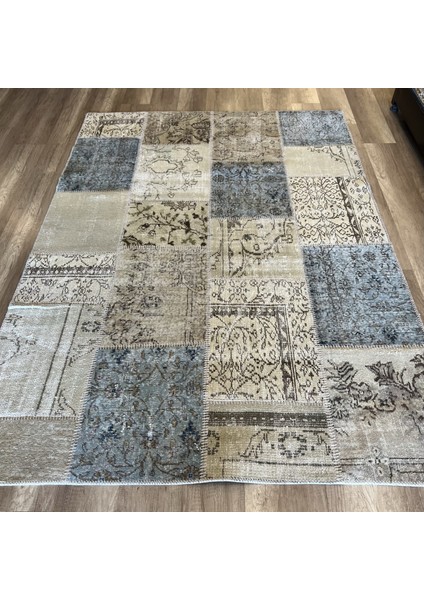 Kırkyama 101 Beige Mint El Dokuma Kilim