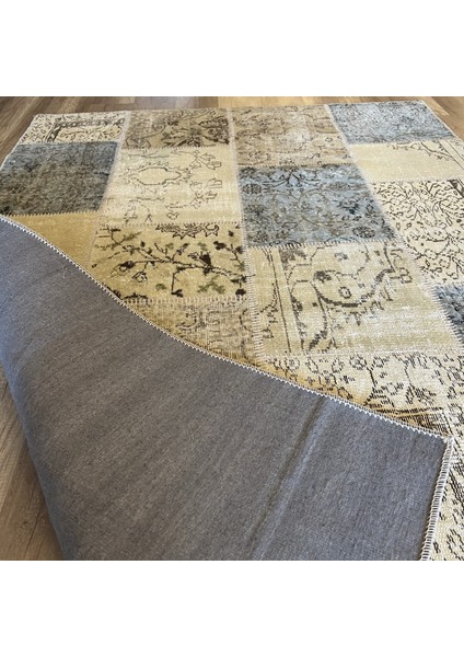 Kırkyama 101 Beige Mint El Dokuma Kilim