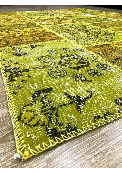 Patchwork Sarı Kb El Dokuma Kilim