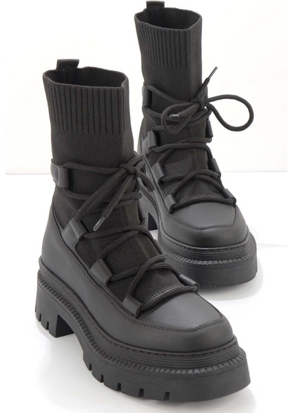 Siyah Kadın Bot & Bootie K02703035109