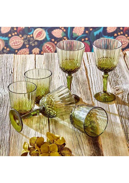 Bella Maison Colore Kesme Bardak-Kadeh Set 12'li Yeşil