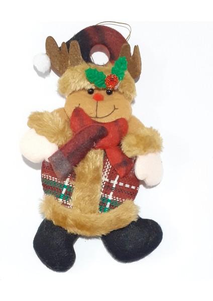 Funworld Yılbaşı Yeni Yıl Süsü Çam Ağacı Süs Noel Geyik Figür Keçe