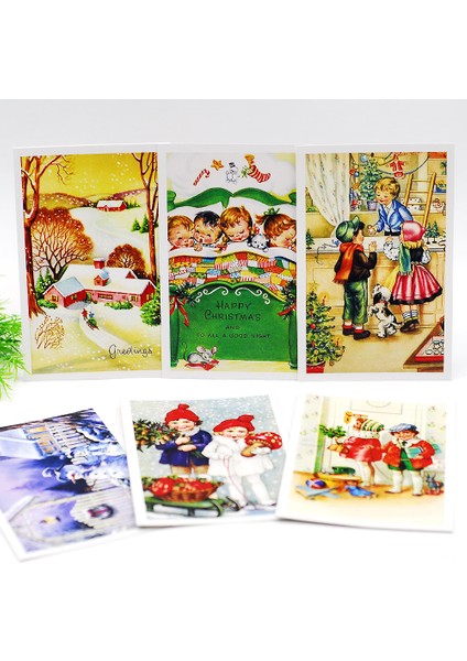 Kartpostal, yılbaşı, happy christmas  10 set (60 adet)