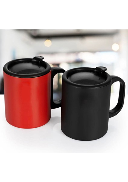 Çift Katman 304 Paslanmaz Çelik Kolay Içim Kulplu 2'li Termos Bardak 300ml Mug Kupa