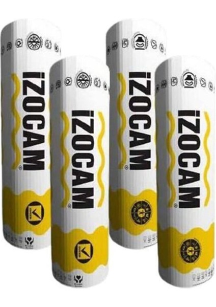 Izocam Camyünü 10 Cm. Çatı Şiltesi Folyosuz 120 Cmx8 mt 9,60 M2/rulo 4 Adet