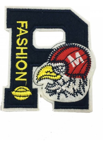 Yapıştırma R Harfli Fashıon Yazılı Patch