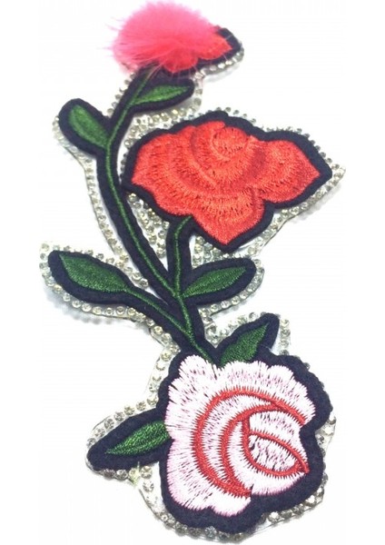 Yapıştırma Kenarları Taşlı Çiçek Model 11