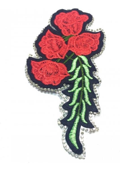 Yapıştırma Kenarları Taşlı Çiçek Model 4