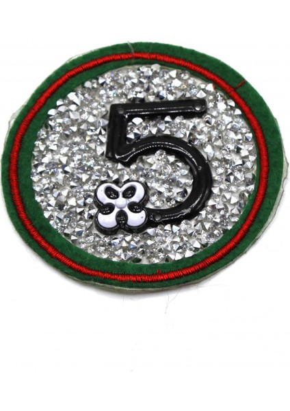 Yapıştırma Dökme Taşlı Yeşil Zeminli Patch