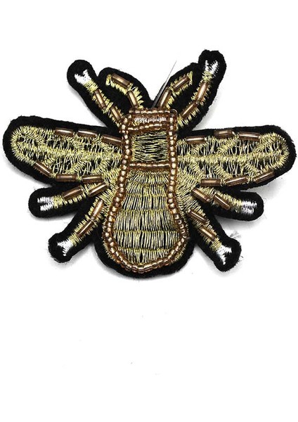 Dikme Kum Boncuklu Simli Arı Patch