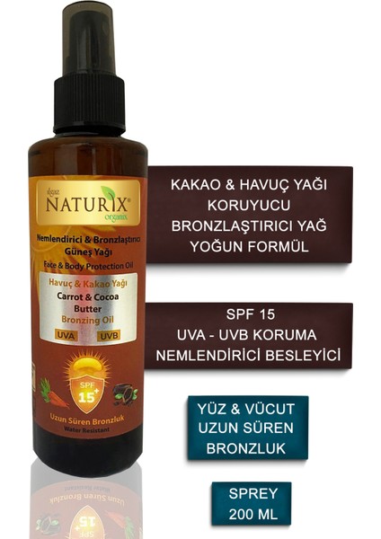 Spf 50 + Koruyucu Krem + Yüksek Faktörlü Bronzlaştırıcı Yağ Spf 30 + Yoğun Bronzlaştırıcı Yağ Spf 15