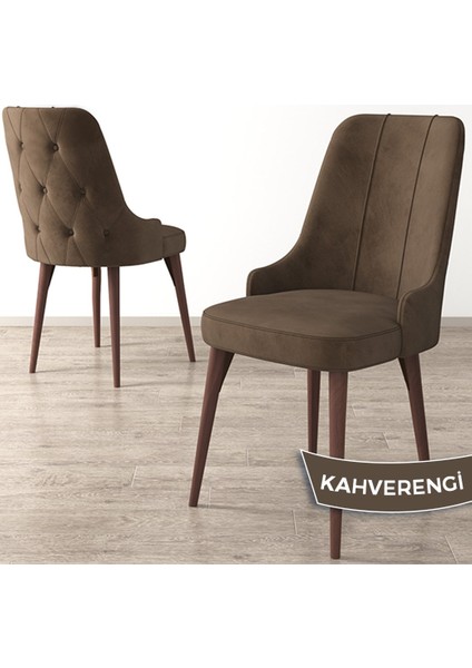 Concept Roy Serisi, 80 x 132 cm Açılabilir Mdf Masa Takımı, Beyaz Masa Ceviz Ayak 4 Sandalye fırsatları