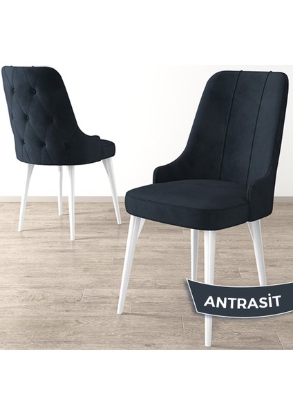 Concept Roy Serisi,80 x 132 cm Açılabilir Mdf Masa,beyaz Mermer Desen Mutfak Masa Takımı, 6 Sandalye