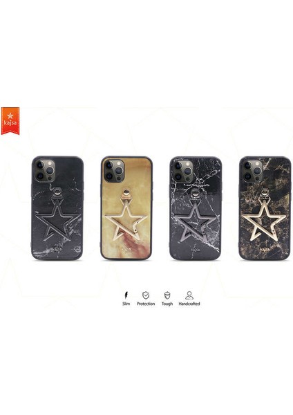 Apple iPhone 12 Pro Kılıf Kajsa Starry Serisi Marble Kapak