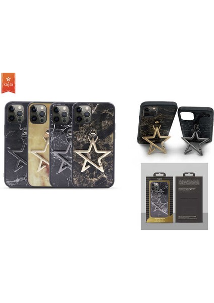 Apple iPhone 12 Pro Kılıf Kajsa Starry Serisi Marble Kapak