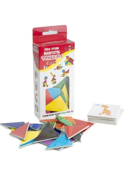 Manyetik Tangram - Buzdolabına Yapışan Tangram - Mıknatıslı Tangram Seti