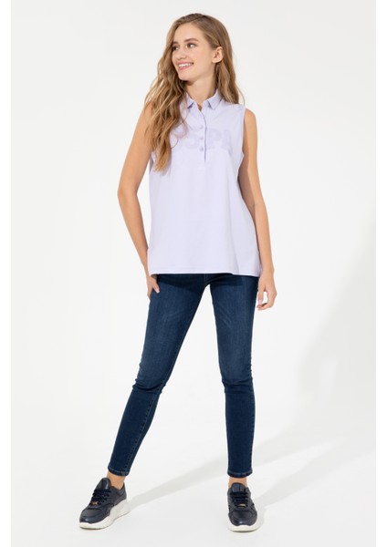Kadın Lila T-Shirt 50248445-VR034