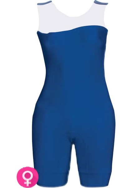 Profesyonel Kadın Güreş Mayosu Dosmai GM732 L - Mavi modelleri