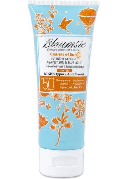 Charms Of Sun Güneş ve Mavi Işığa Karşı Spf 50+ Renkli Güneş Kremi 75 ml