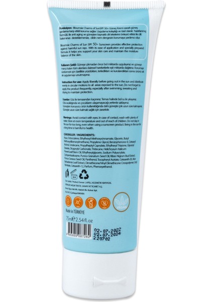 Charms Of Sun Güneş ve Mavi Işığa Karşı Spf 50+ Renkli Güneş Kremi 75 ml