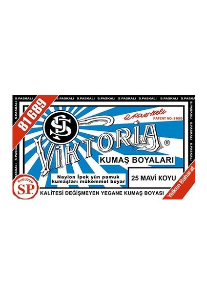 Toz Kumaş Boyası - 25 Mavi Koyu