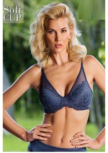 8250 Büyük Beden Soft Cup Dantelli Sütyen-Siyah fiyatları