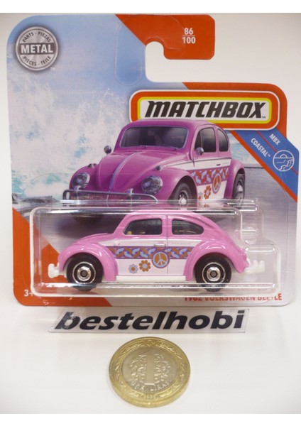 Volkswagen Beetle 1962 Pınk Matchbox