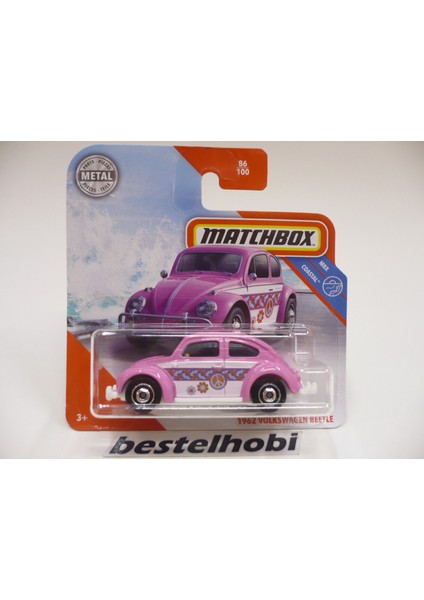 Volkswagen Beetle 1962 Pınk Matchbox