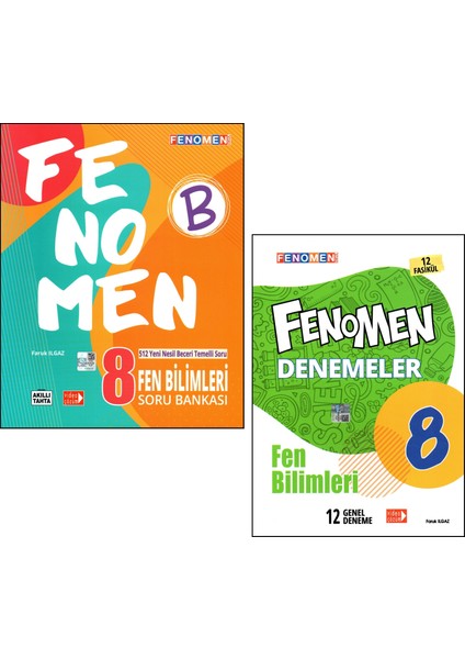 Fenomen Yayıncılık Fenomen 8. Sınıf Fen Bilimleri Soru Bankası + Deneme 2 Kitap