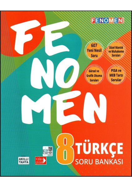 Fenomen 8. Sınıf Türkçe Soru Bankası + Deneme 2 Kitap