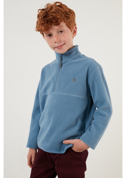 Yumuşak Dokulu Fermuarlı Dik Yaka Şardonlu Kışlık Polar Unisex Çocuk Polar 5905002 fiyatları