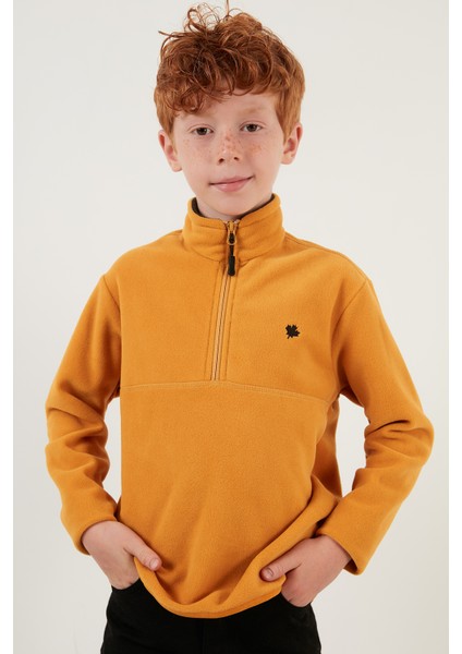 Yumuşak Dokulu Fermuarlı Dik Yaka Şardonlu Kışlık Polar Unisex Çocuk Polar 5905002 fiyatları