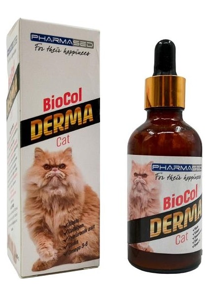 Derma Biocol Kediler Için Tüy Sağlığı ve Dökülmesi Için Vitamin Takviyesi 50 ml