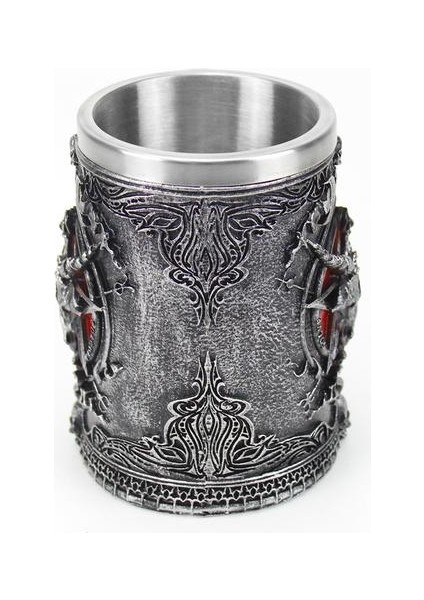 600 ml Baphomet Pentagram Boynuz Kadeh Şarap Cam Gotik Tankard Paslanmaz Çelik Bira Kupası Cadılar Bayramı Hediye | Bira Steins (Bakır) (Yurt Dışından)