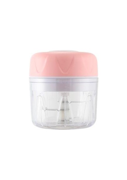 Elektrik Sarımsak Basın Kırıcı Mutfak Pişirme Et Öğütücü Mini Gıda Sebze Kıyıcı Somun Meyve Soğan (Pembe) (Yurt Dışından)