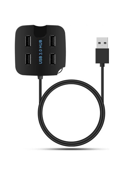 Usb3.0 Hub Yüksek Hız 4 Bağlantı Noktası USB Hub USB Splitter Adaptörü Güç Kaynağı Mac Notebook Dizüstü Dizüstü Masaüstü Için Telefon Tutucu (Yurt Dışından)